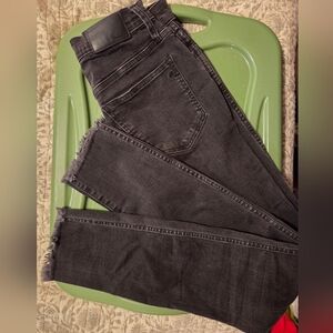 Madewell Women's Black Frayed Hem Jeans